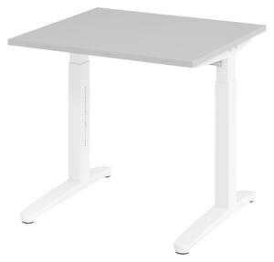 Bümö Scrivania Serie-XB - Dimensioni: 80 x 80 cm, Decorazione: Grigio, Struttura: Bianco
