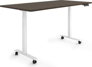 ESMART Germany EZX-132WE 160x80cm Decorazione ebano Scrivania ergonomica regolabile in altezza su ruote Regolabile elettricamente in altezza in modo continuo da 65,5 a 130,5 cm 3 memorie di attività Ricordo attività Montaggio rapido