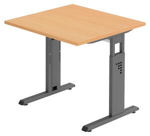 Bümö Scrivania Serie-O - Decorazione: faggio, dimensioni: 80 x 80 cm, struttura: grafite