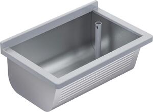 KWC AR lavabo, SIRIUS, acciaio inox, 700x328x460 mm, scarico a destra