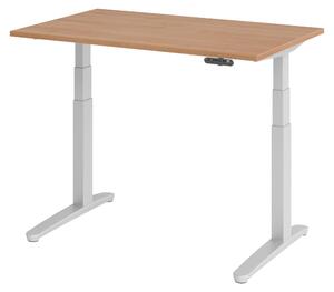 Scrivania elettrica bümö XBHM - Struttura: argento, dimensioni: 120 x 80 cm, finitura: noce