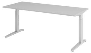 Scrivania bümö serie XB - Struttura: argento, finitura: grigio, dimensioni: 180 x 80 cm