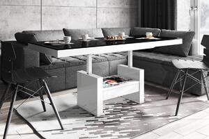 Tavolino di design HLU-111 con cassetto estraibile e regolabile in altezza, tavolo da pranzo