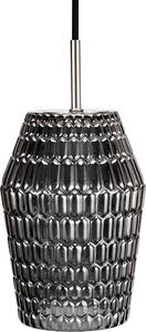 Paulmann Pauleen lampada a sospensione Crystal Sparkle vetro fumé/nero rotonda Ø13cm max. 20W E27 senza lampadina accorciabile