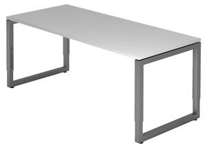 Bümö Scrivania Serie-R - Struttura: grafite, decorazione: grigio, dimensioni: 180 x 80 cm