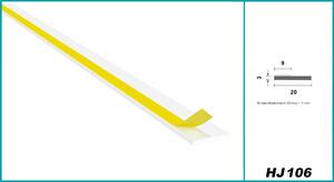 Listelli in PVC bianco, 2 metri - Standard, 3 mm, disponibili con labbro morbido e adesivi - HJ