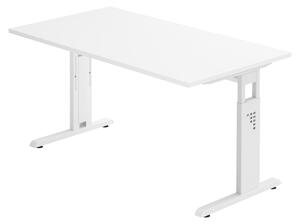 Bümö Scrivania Serie-O - Finitura: Bianco, Struttura: Bianco, Dimensioni: 140 x 80 cm
