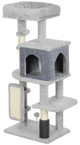 PawHut, albero per gatti multistrato da 104 cm, con cuccia, letto e tiragraffi