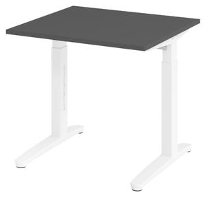 Scrivania bümö serie XB - Dimensioni: 80 x 80 cm, decorazione: grafite, struttura: bianco