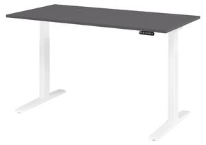 Scrivania elettrica bümö XMKA - Dimensioni: 160 x 80 cm, finitura: grafite, struttura: bianco