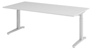 Bümö Scrivania Serie-XB - Struttura: argento, decorazione: grigio, dimensioni: 200 x 100 cm