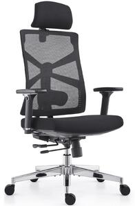 Sedia da ufficio ergonomica con schienale e braccioli regolabili