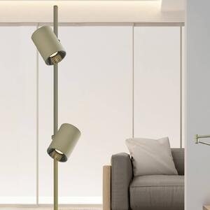 Viokef Lampada LED da pavimento Melina verde oliva, altezza 162 cm, in metallo, Melina, dimmerabile, Verde, Soggiorno / Sala da pranzo, Alluminio, Moderno, Lampada LED da terra