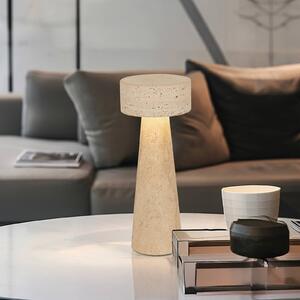 Viokef Lampada da tavolo Serenity, Crema / Ambra, Soggiorno / Sala da pranzo, Pietra, Lampada da tavolo