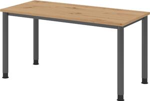 Scrivania bümö Serie H (Mini) - Decorazione: rovere nodoso, struttura: grafite, dimensioni: 140 x 67,2 cm