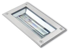 BASCU SEGNAPASSO RETTANGOLARE CON LUCE ORIENTABILE IN ACCIAIO INOX IP67 LED 7W LUCE 3000K-4000K MODERNO