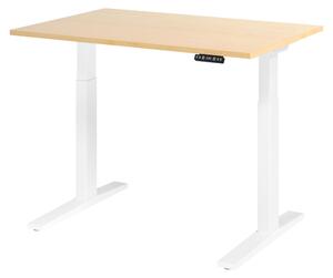 Scrivania elettrica bümö XMKA - Decorazione: acero, dimensioni: 120 x 80 cm, struttura: bianco