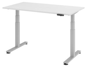 Scrivania elettrica bümö modello XDSM - Finitura: bianco, struttura: argento, dimensioni: 140 x 80 cm