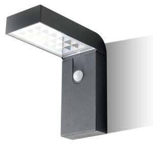 URBAN APPLIQUE LED A BATTERIA IP44 CON PANNELLO SOLARE E SENSORE DI MOVIMENTO COLORE NERO