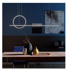 GIOTTO SOSPENSIONE MODERNA L143 CM IN ALLUMINIO BIANCO O NERO LED 46W LUCE 3000K-4000K