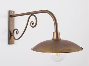 BUCINE APPLIQUE CON BRACCIO LUNGHEZZA CM 75 IN OTTONE 3 FINITURE COLORE IP44 MADE IN ITALY