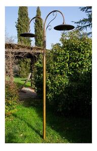 FIRENZE LAMPIONE DA GIARDINO A 2 LUCI H260 CM IN OTTONE 3 FINITURE COLORE IP44 MADE IN ITALY