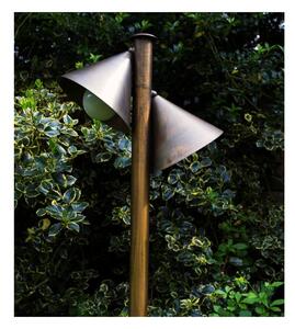 PUNTA ALA LAMPIONE DA GIARDINO 2 LUCI IP44 2 MISURE IN OTTONE 3 FINITURE COLORE MADE IN ITALY LAMPADINA E27