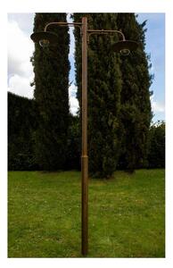 LEVANE LAMPIONE DA GIARDINO A 2 LUCI H300 CM IN OTTONE 3 FINITURE COLORE IP44 MADE IN ITALY