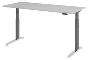 Scrivania elettrica bümö XBHM - Decorazione: grigio, dimensioni: 180 x 80 cm, telaio: grafite/alluminio lucido