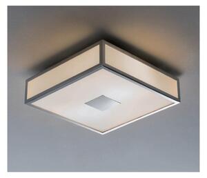 EGO PLAFONIERA QUADRATA 3 MISURE IP44 METALLO CROMO DIFFUSORE IN VETRO LAMPADINE ATTACCO E27