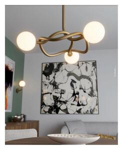 CONFUSIO LAMPADARIO 3 OPPURE 5 LUCI IN METALLO ORO O NERO LAMPADINE ATTACCO E14 DESIGN MODERNO