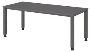 Scrivania bümö Serie Q - Finitura: grafite, Struttura: grafite, Dimensioni: 180 x 80 cm