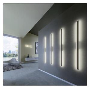 WAPI APPLIQUE LINEARE BIANCA O NERA 3 MISURE LED INTEGRATO LUCE DIRETTA E INDIRETTA 3000K MODERNA