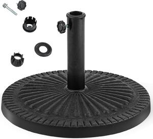 KOMFOTTEU Base rotonda per ombrellone in resina, base per pali da 38/48 mm, base per ombrellone da mercato da 14 kg, base per ombrellone da giardino e terrazza