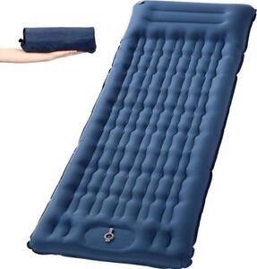 Materasso gonfiabile da campeggio, materasso autogonfiabile, materasso gonfiabile da 11 cm, letto gonfiabile da campeggio, materasso gonfiabile con pompa a pedale e cuscino per esterni