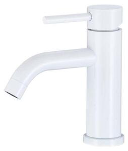 Miscelatore per lavabo, colore bianco, dal design elegante