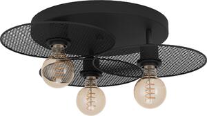 Eglo 43728 IKESTON E27 tripla plafoniera Ø530mm nero