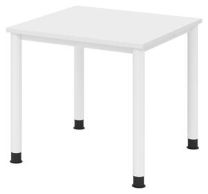 Scrivania bümö Serie H - Finitura: bianco, Dimensioni: 80 x 80 cm, Struttura: bianco