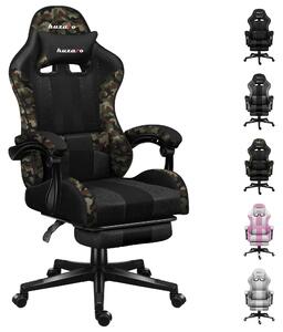 Sedia da gaming Force 4.7 - Ergonomica, con poggiapiedi e rivestimento in rete mimetica