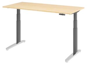 Scrivania elettrica bümö XBHM - Decorazione: acero, dimensioni: 160 x 80 cm, struttura: grafite/alluminio lucido