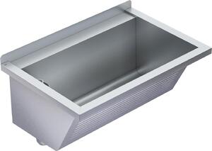 KWC AR lavabo, SIRIUS, acciaio inox, 750x354x500 mm, scarico a sinistra