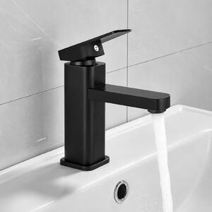 Rubinetto da bagno - Nero - Miscelatore monocomando - Acciaio inossidabile e ottone