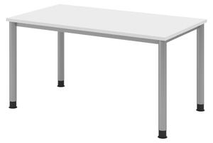 Scrivania bümö Serie H - Finitura: bianco, struttura: argento, dimensioni: 140 x 80 cm