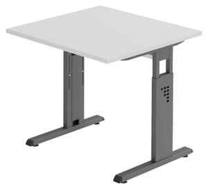 Bümö Scrivania Serie-O - Dimensioni: 80 x 80 cm, struttura: grafite, decorazione: grigio