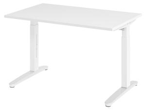 Scrivania bümö serie XB - Decorazione: bianco, dimensioni: 120 x 80 cm, struttura: bianco/alluminio lucido