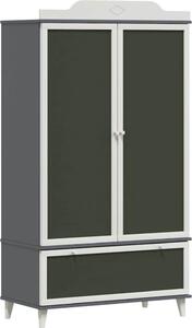 Armadio con Lavagna ROROS Grigio e Bianco 90 x 45 x 165 cm