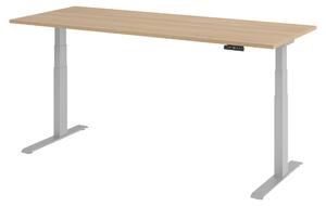 Scrivania elettrica bümö modello XDKB - Struttura: argento, finitura: noce, dimensioni: 200 x 80 cm