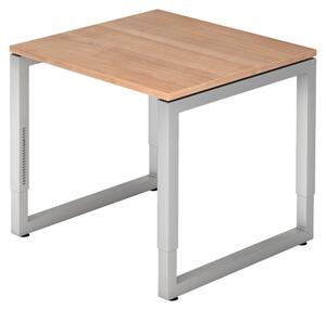 Bümö Scrivania Serie-R - Struttura: argento, dimensioni: 80 x 80 cm, decorazione: noce