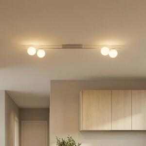 Plafoniera soffitto Imelo TK Lighting, dimmerabile, Crema / Ambra, Camera da letto, Vetro, Plafoniera