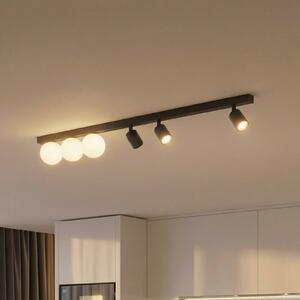 Plafoniera soffitto Vox TK Lighting, dimmerabile, Nero, Soggiorno / Sala da pranzo, Vetro, Plafoniera